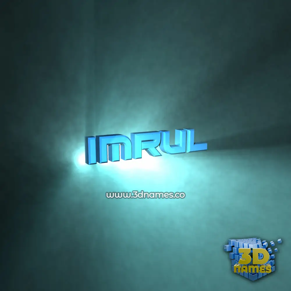 imrul in Light Shine style - 3D name wallpaper