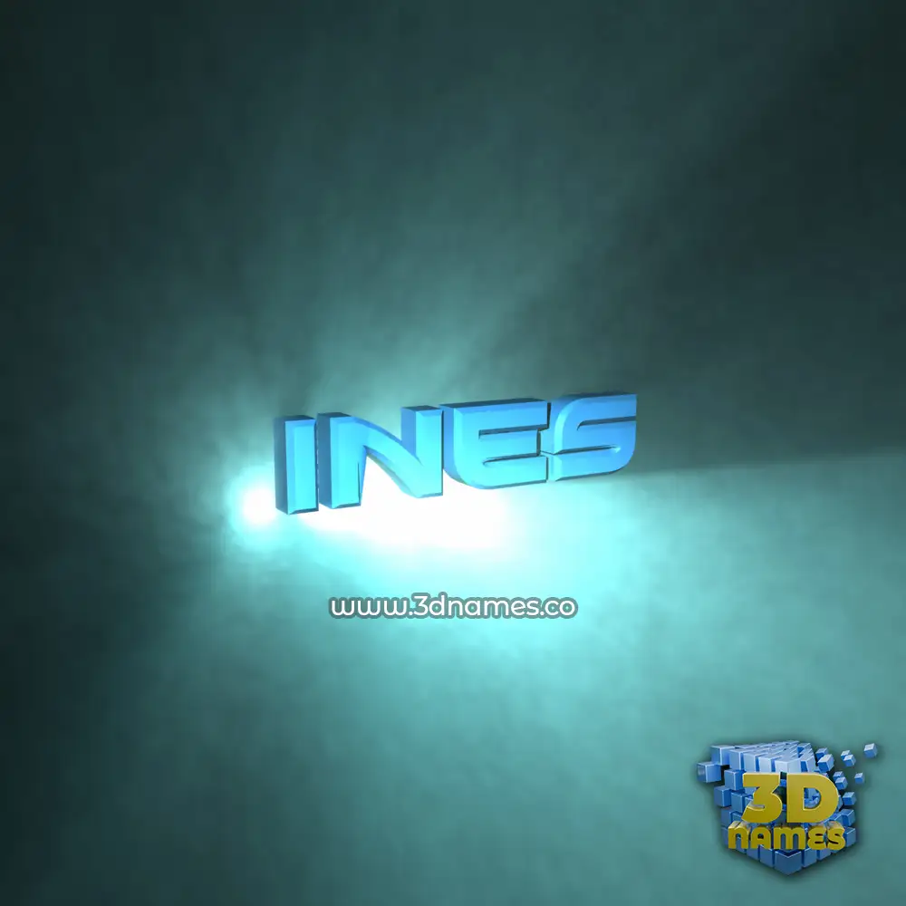 ines in Light Shine style - 3D name wallpaper