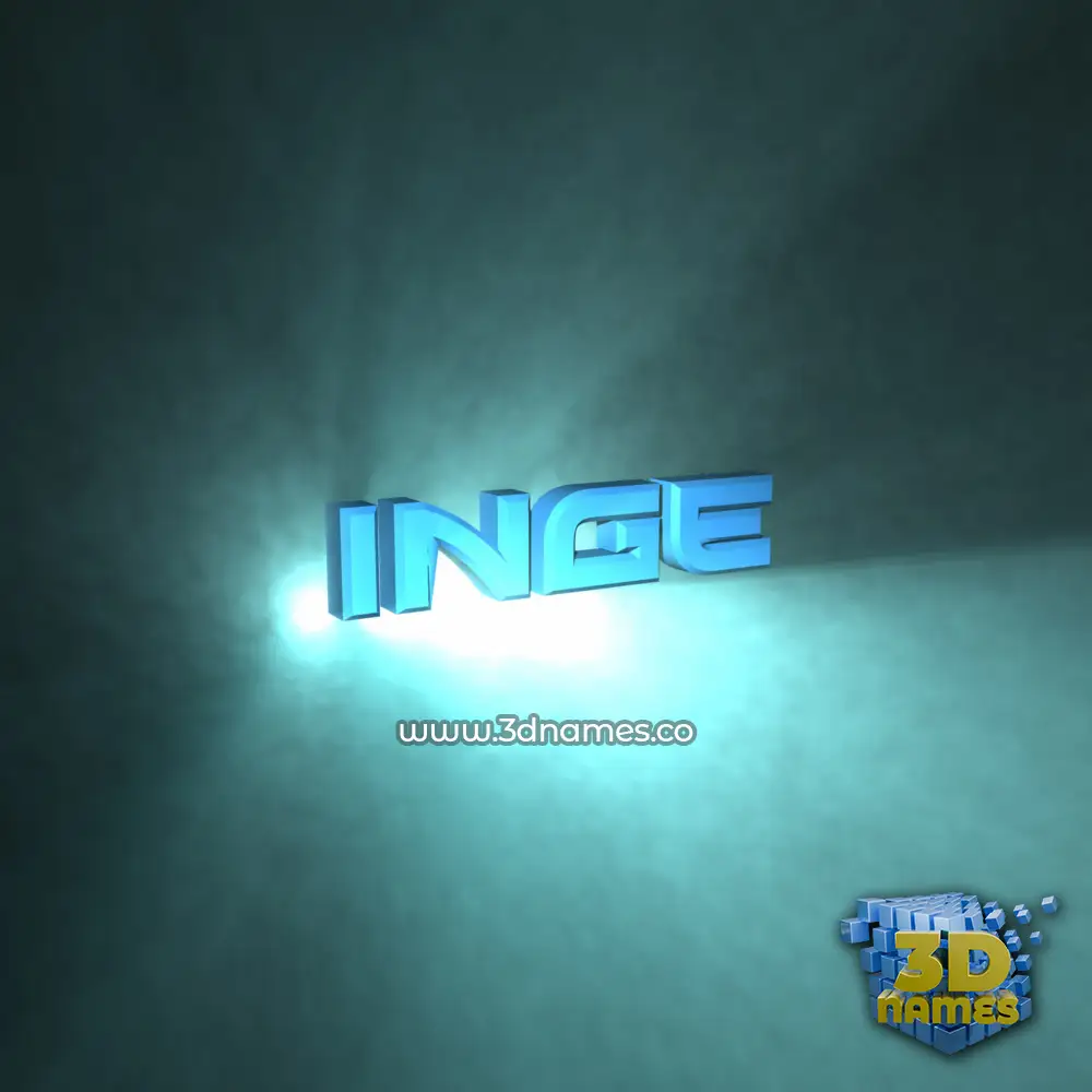 inge in Light Shine style - 3D name wallpaper
