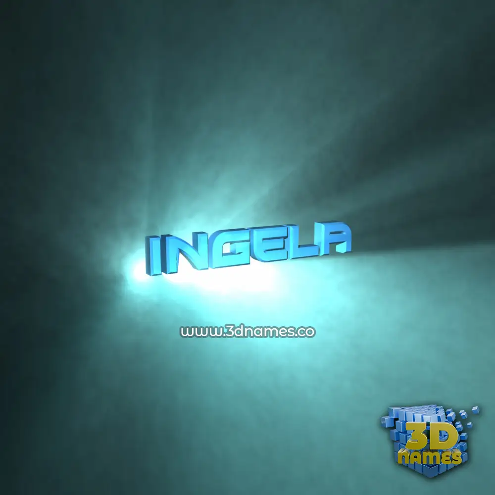 ingela in Light Shine style - 3D name wallpaper
