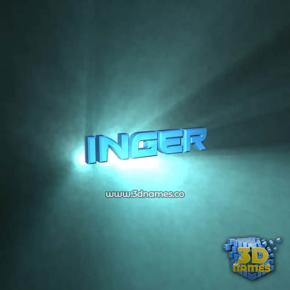inger in Light Shine style - 3D name wallpaper