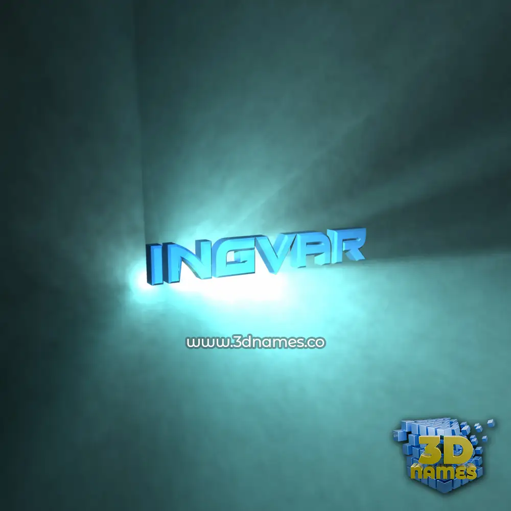 ingvar in Light Shine style - 3D name wallpaper