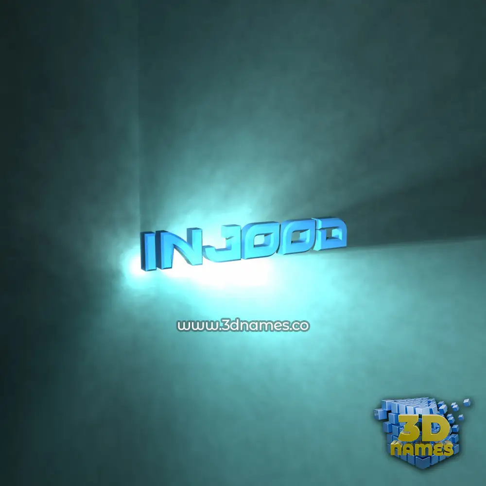 injood in Light Shine style - 3D name wallpaper