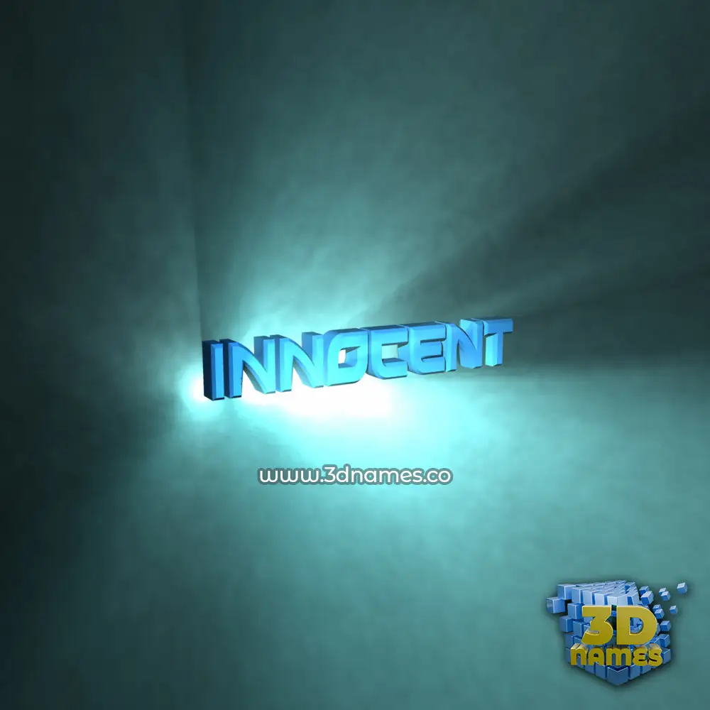 innocent in Light Shine style - 3D name wallpaper