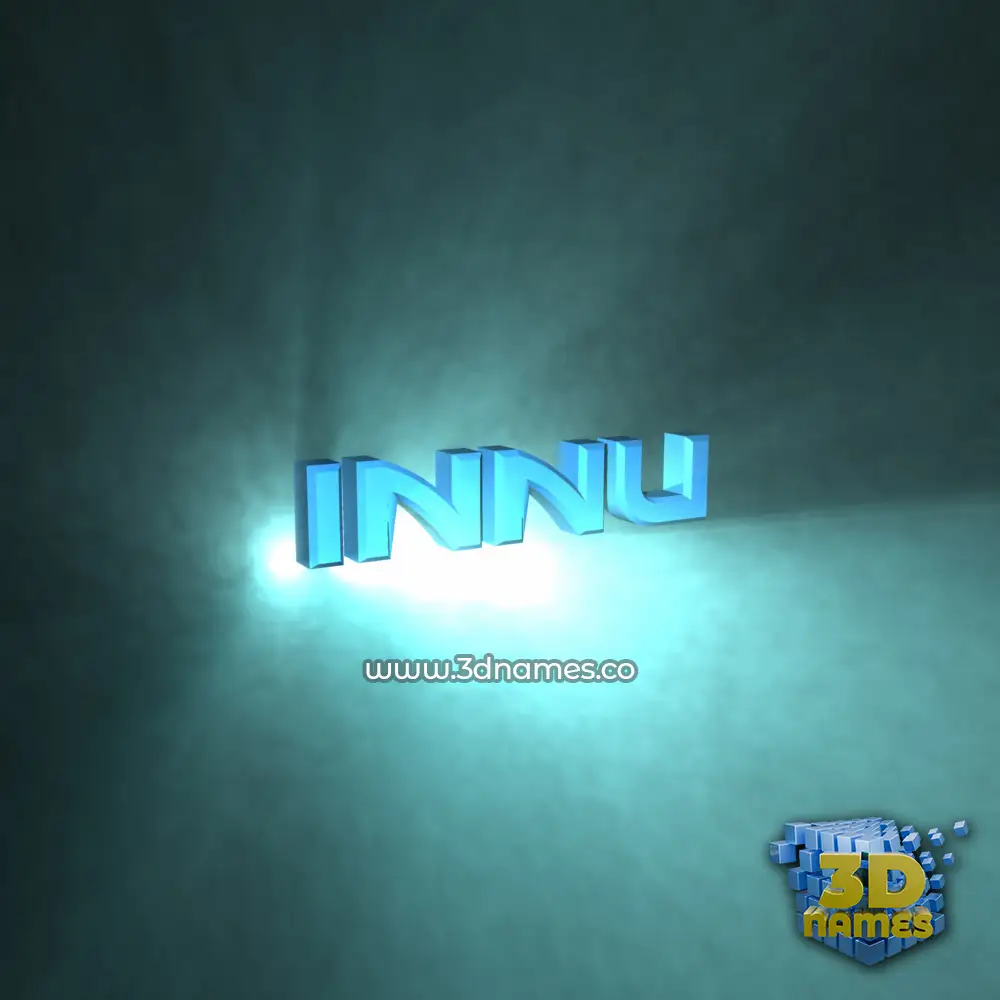 innu in Light Shine style - 3D name wallpaper