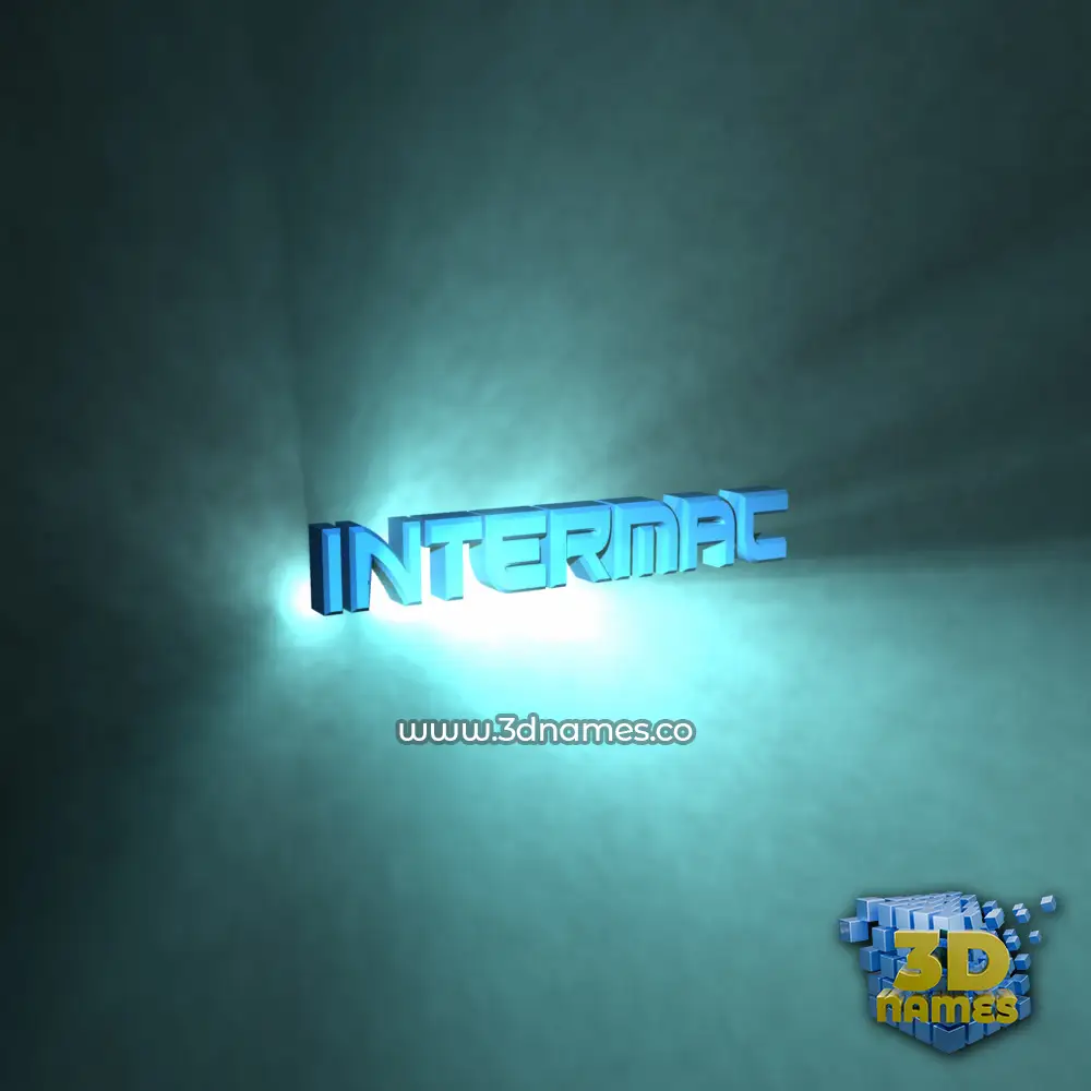 intermac in Light Shine style - 3D name wallpaper