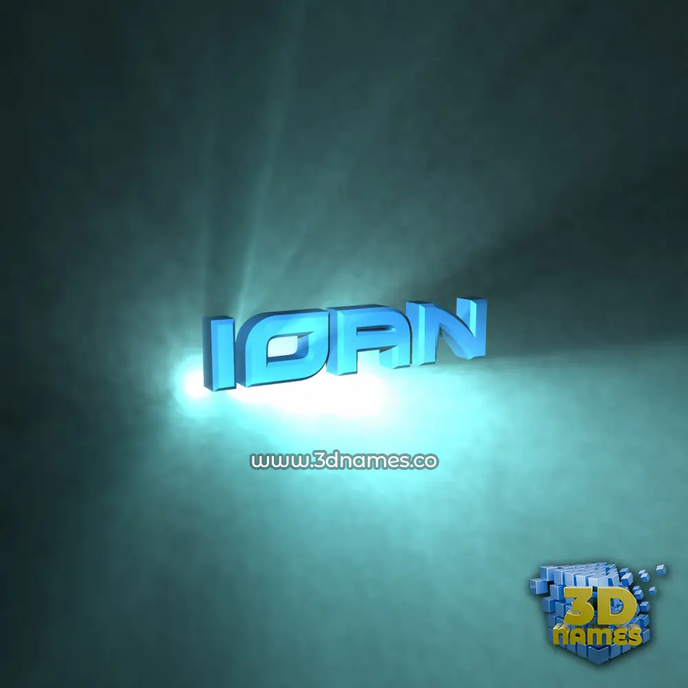 ioan in Light Shine style - 3D name wallpaper