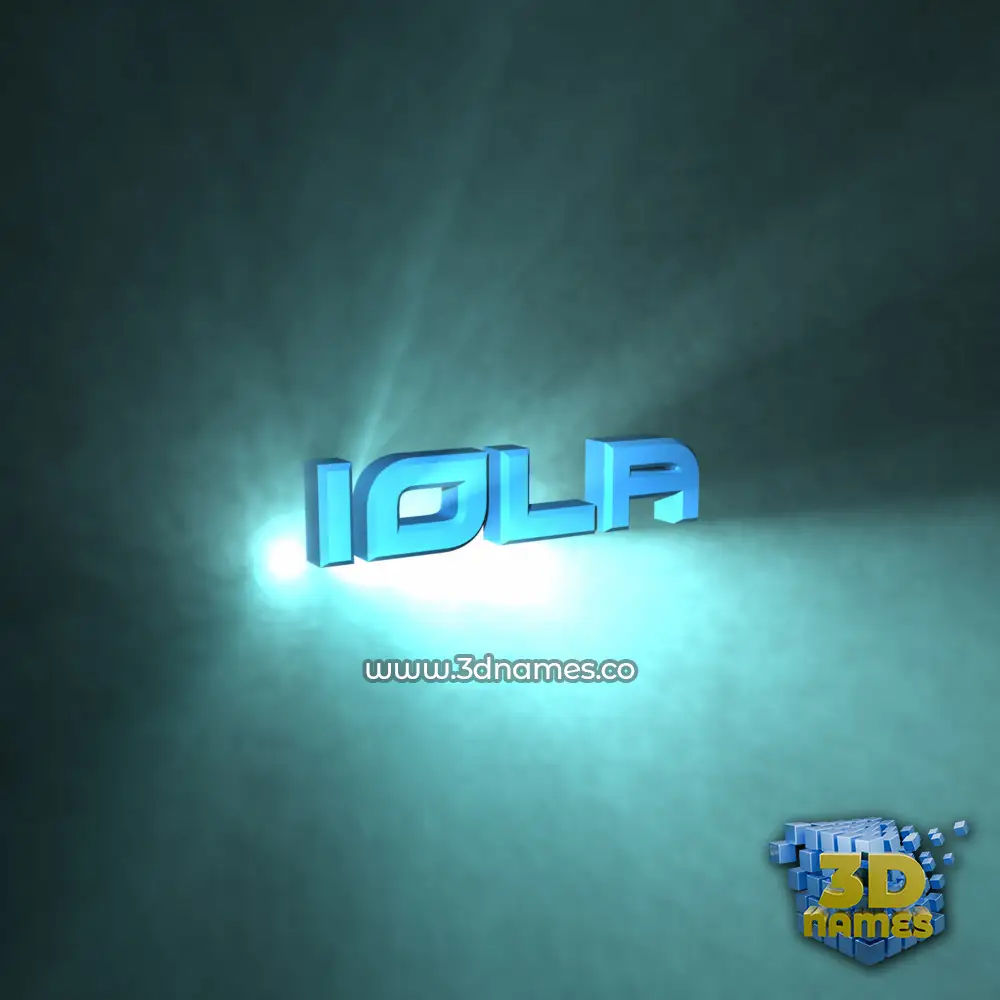 iola in Light Shine style - 3D name wallpaper