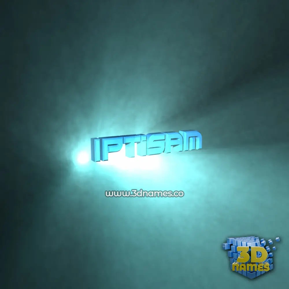 iptisam in Light Shine style - 3D name wallpaper