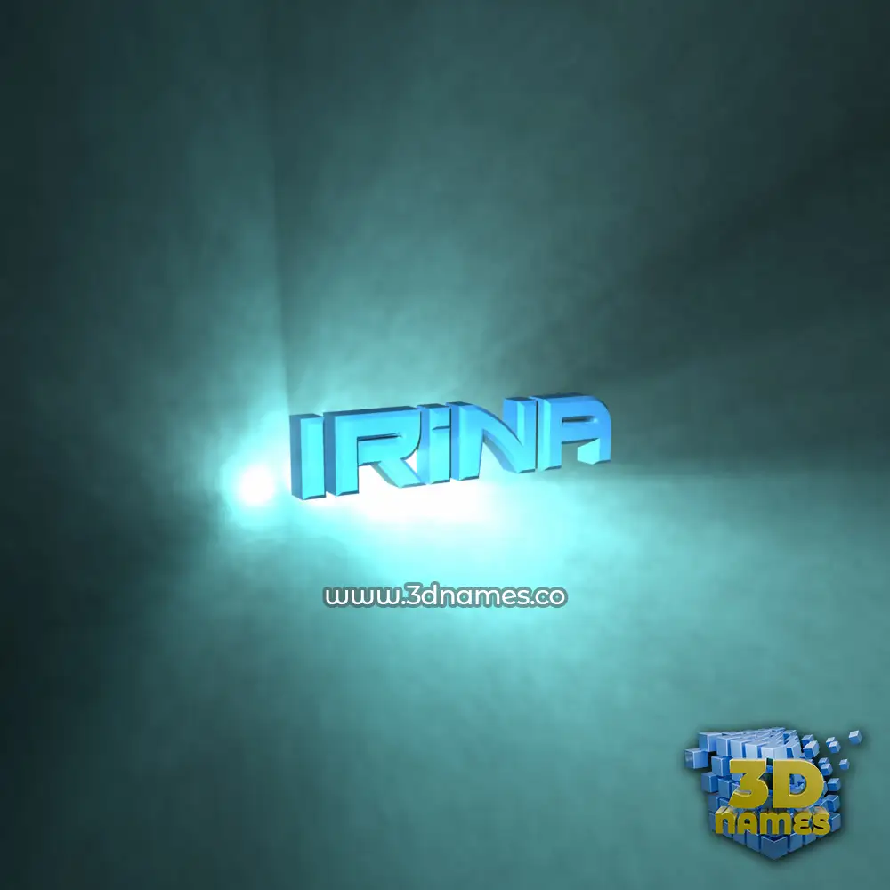 irina in Light Shine style - 3D name wallpaper