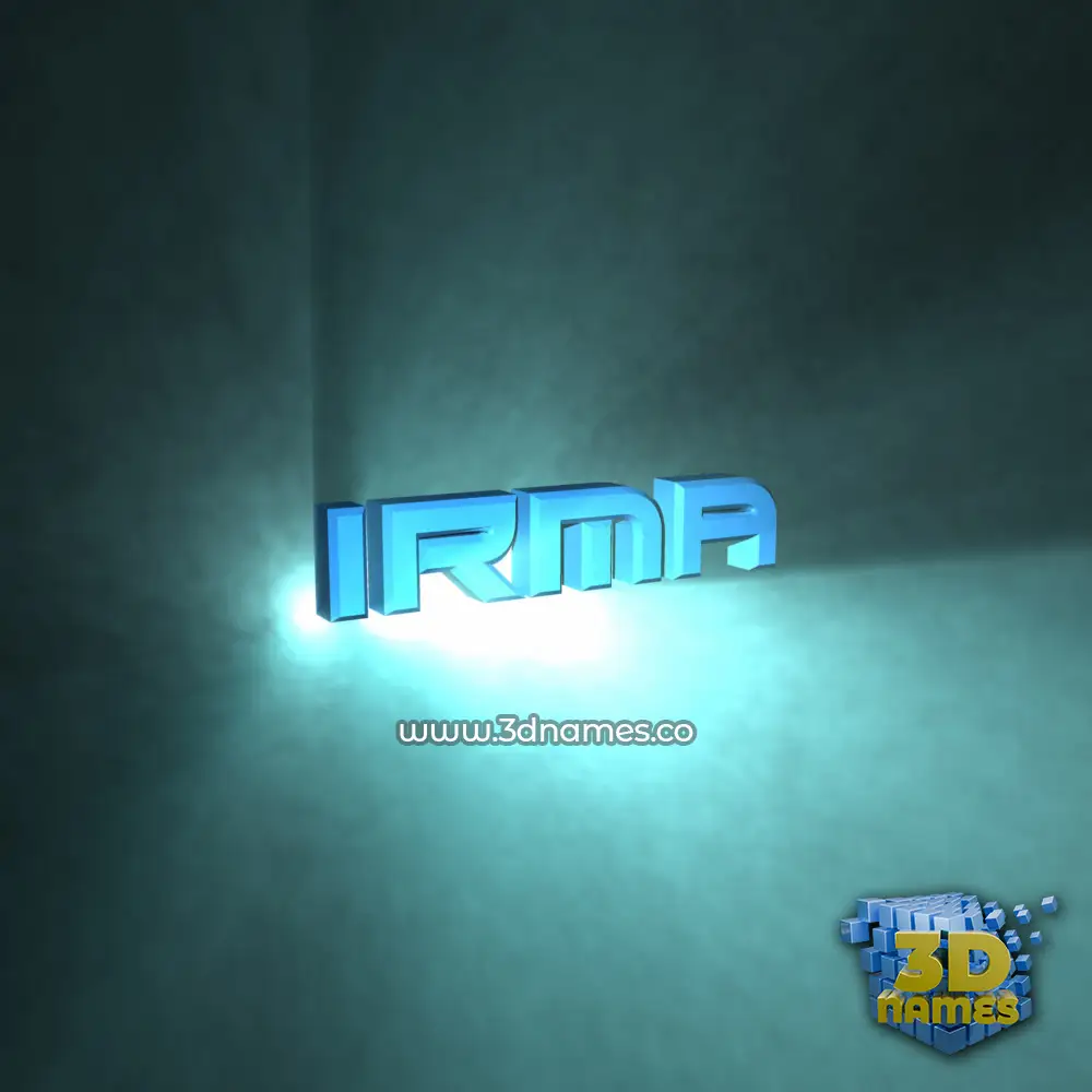 irma in Light Shine style - 3D name wallpaper