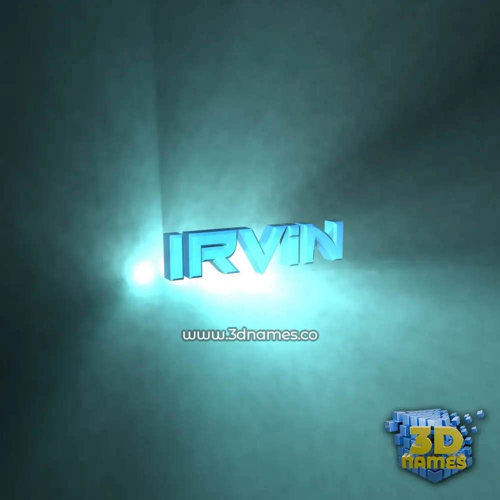 irvin in Light Shine style - 3D name wallpaper