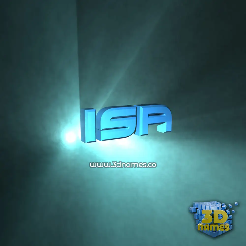 isa in Light Shine style - 3D name wallpaper