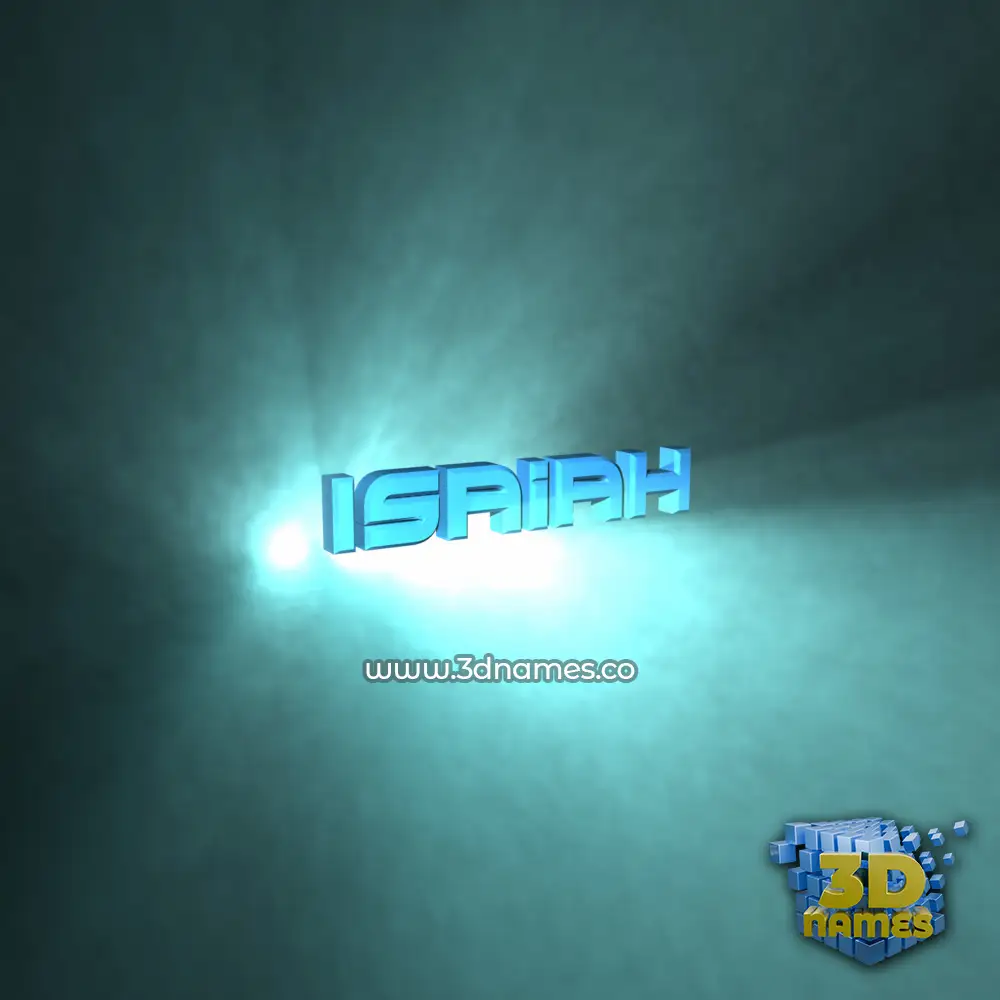 isaiah in Light Shine style - 3D name wallpaper
