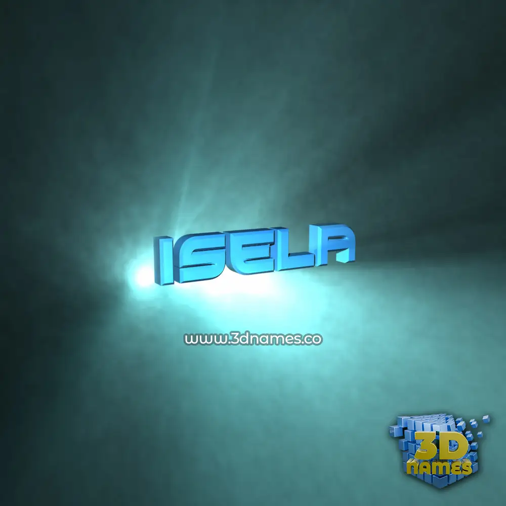 isela in Light Shine style - 3D name wallpaper