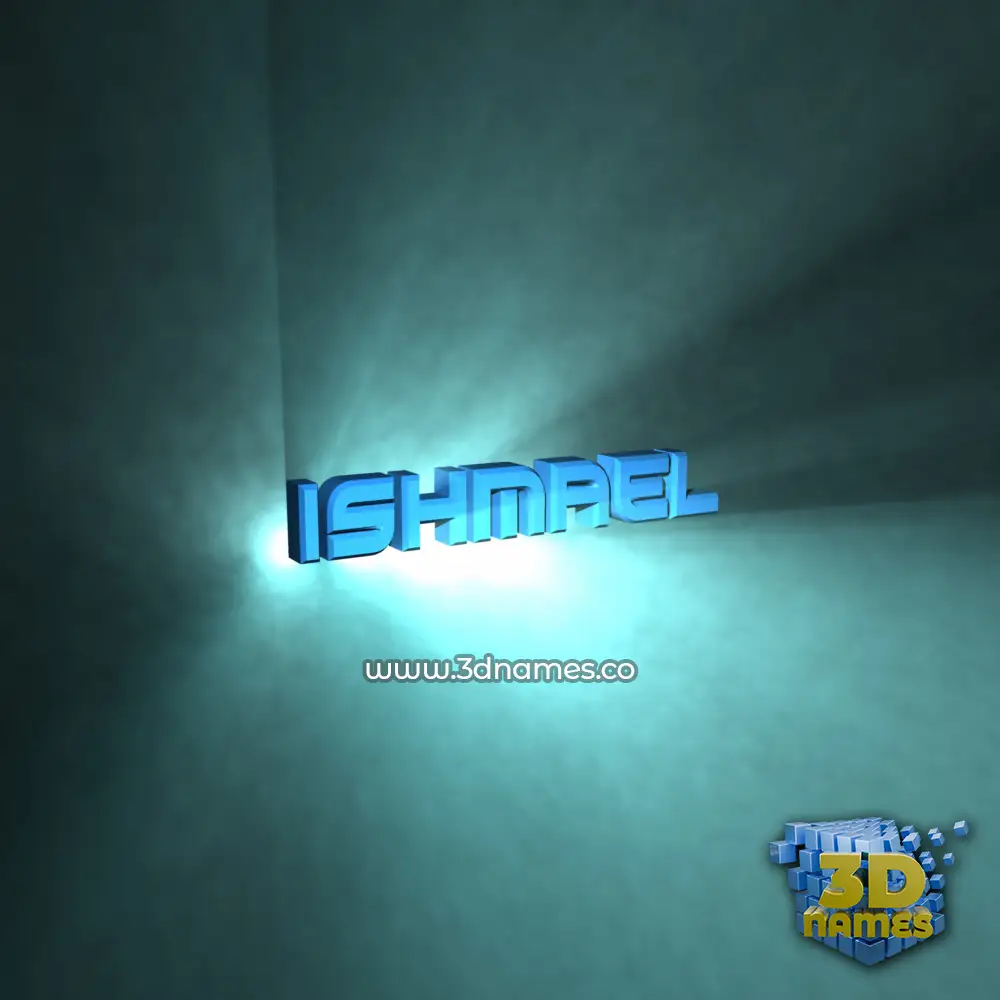 ishmael in Light Shine style - 3D name wallpaper