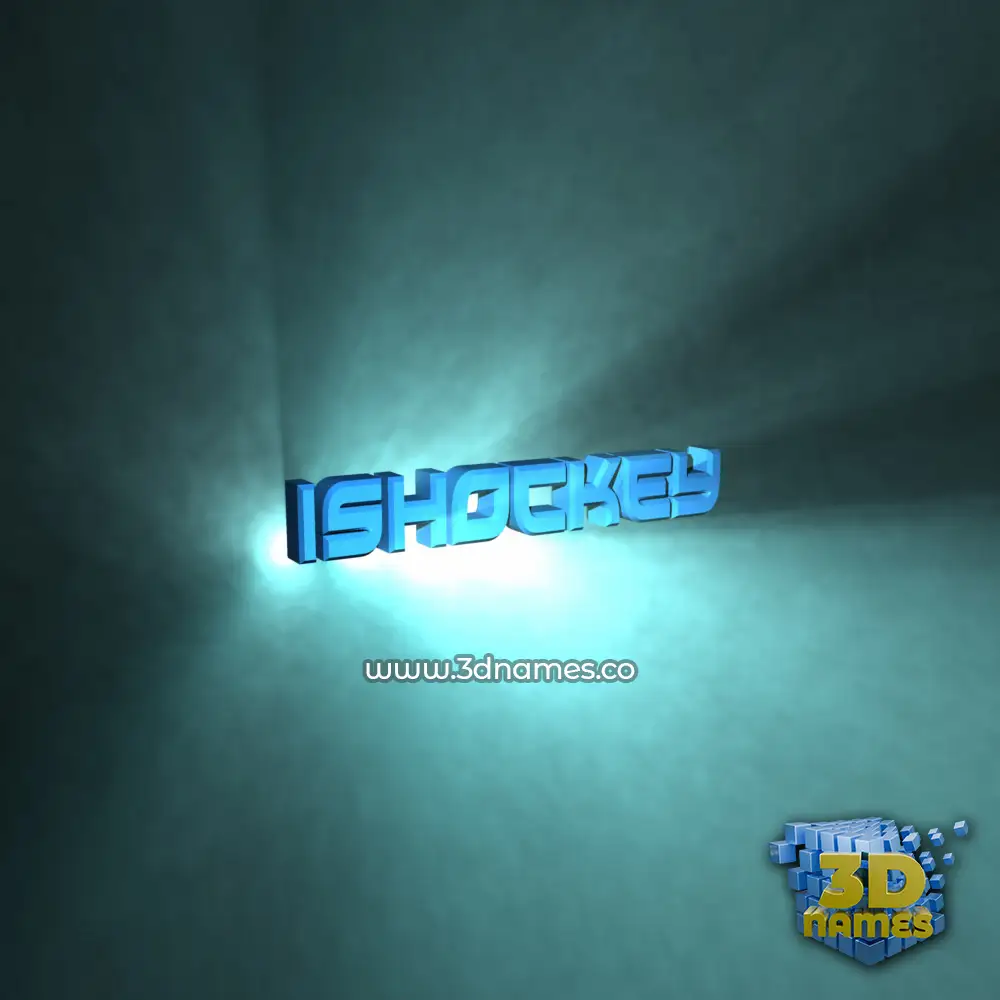 ishockey in Light Shine style - 3D name wallpaper