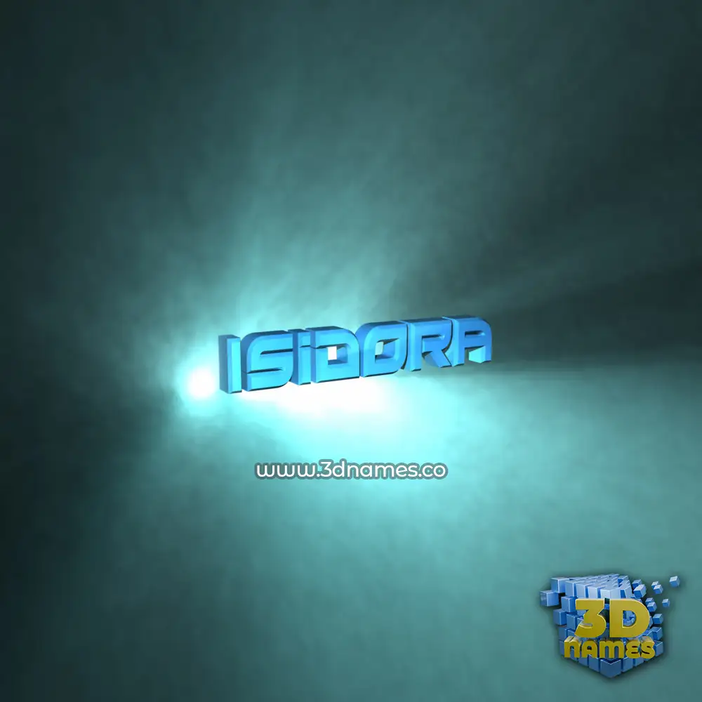 isidora in Light Shine style - 3D name wallpaper
