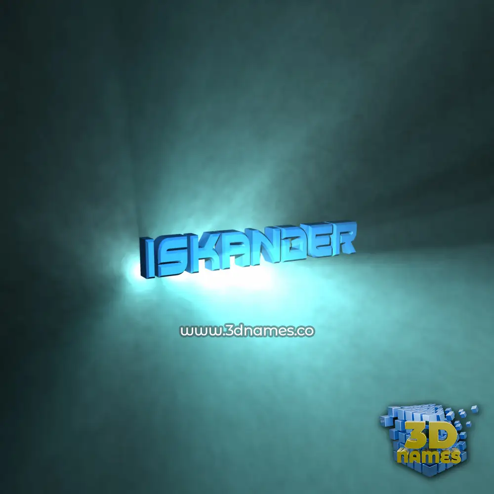 iskander in Light Shine style - 3D name wallpaper