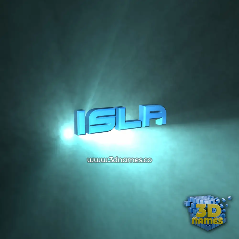isla in Light Shine style - 3D name wallpaper