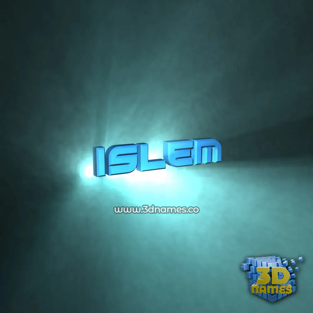islem in Light Shine style - 3D name wallpaper