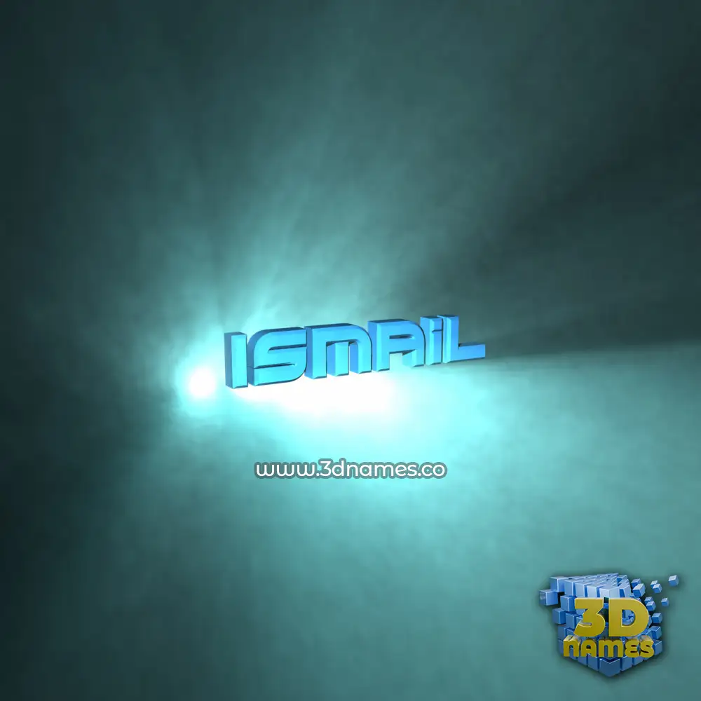 ismail in Light Shine style - 3D name wallpaper