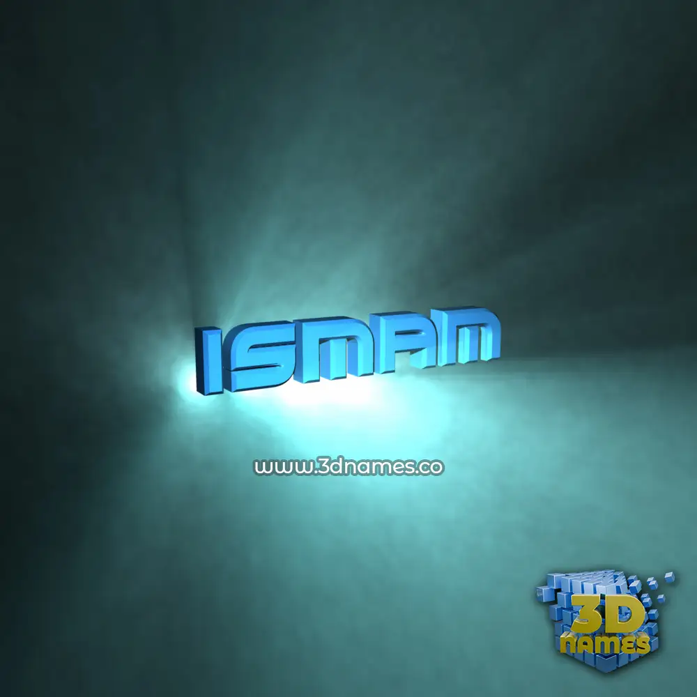 ismam in Light Shine style - 3D name wallpaper
