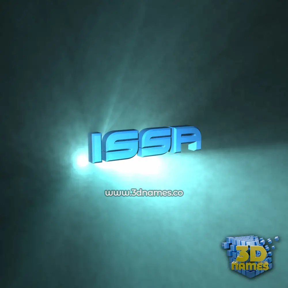 issa in Light Shine style - 3D name wallpaper
