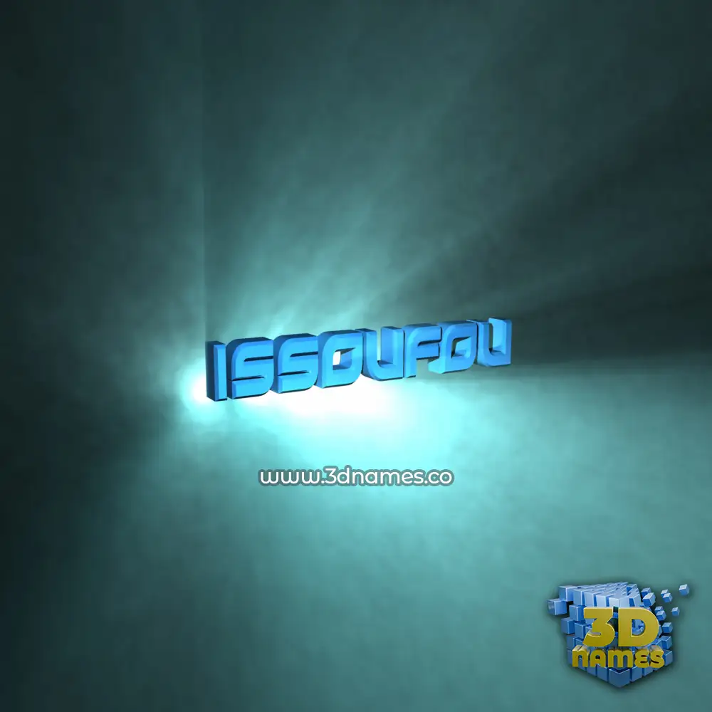 issoufou in Light Shine style - 3D name wallpaper