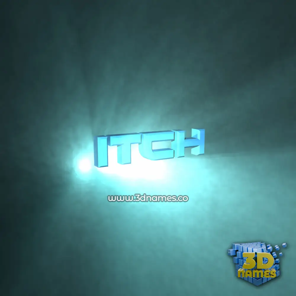 itch in Light Shine style - 3D name wallpaper