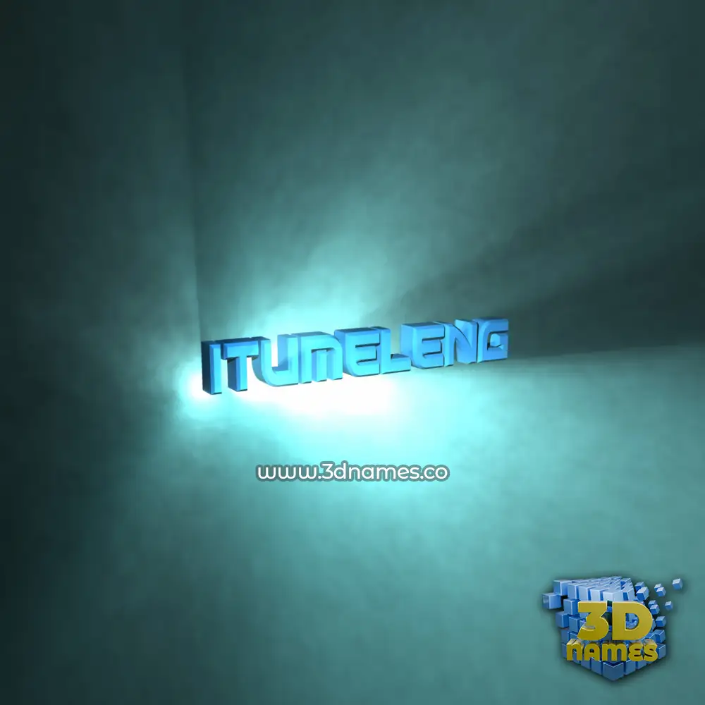 itumeleng in Light Shine style - 3D name wallpaper
