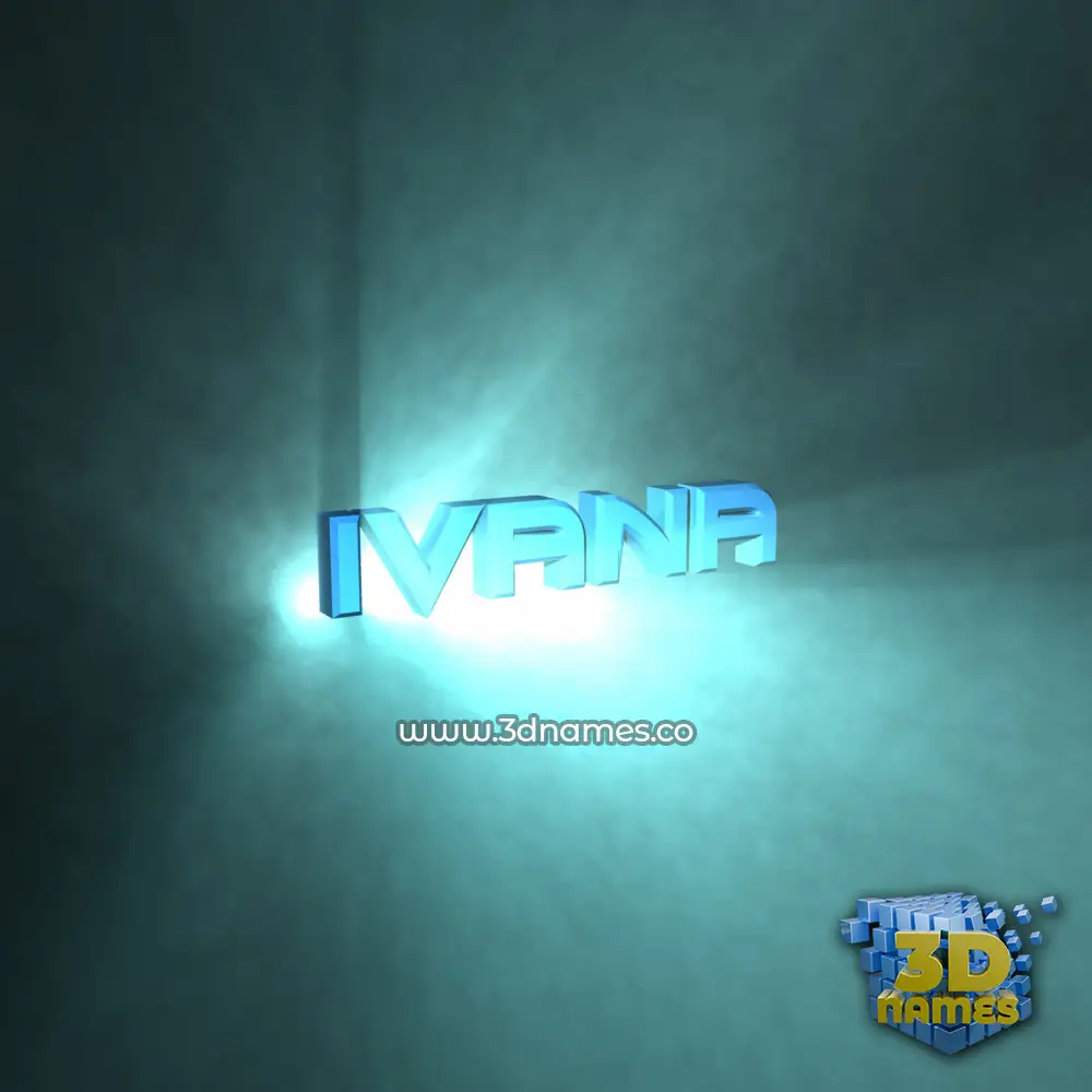 ivana in Light Shine style - 3D name wallpaper