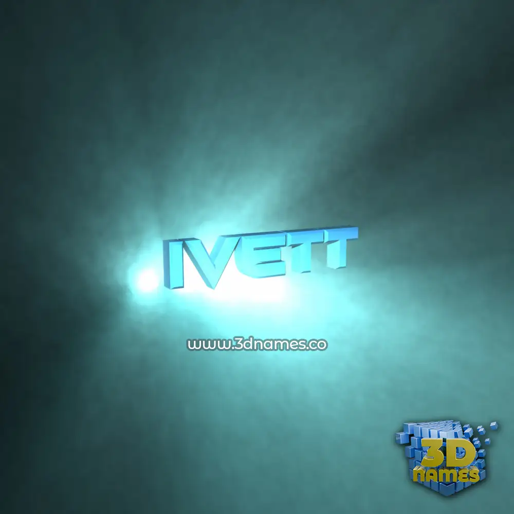 ivett in Light Shine style - 3D name wallpaper