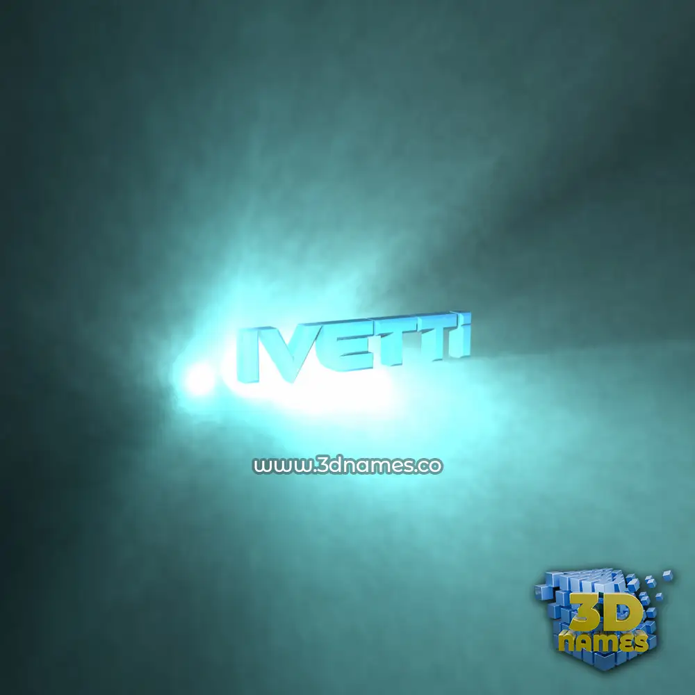 ivetti in Light Shine style - 3D name wallpaper