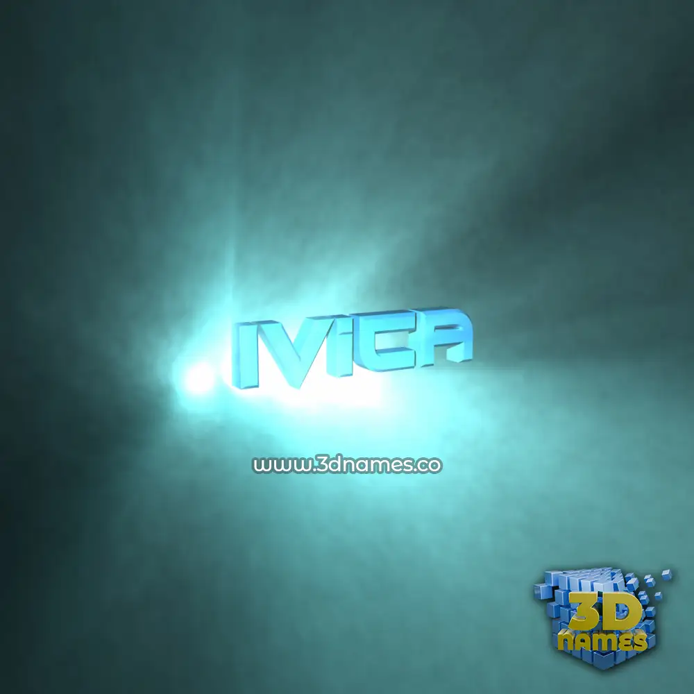 ivica in Light Shine style - 3D name wallpaper