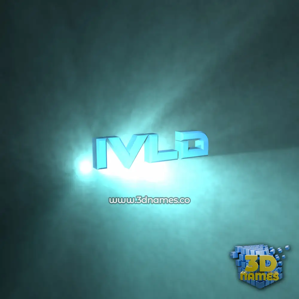 ivld in Light Shine style - 3D name wallpaper
