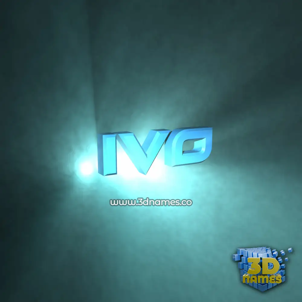 ivo in Light Shine style - 3D name wallpaper