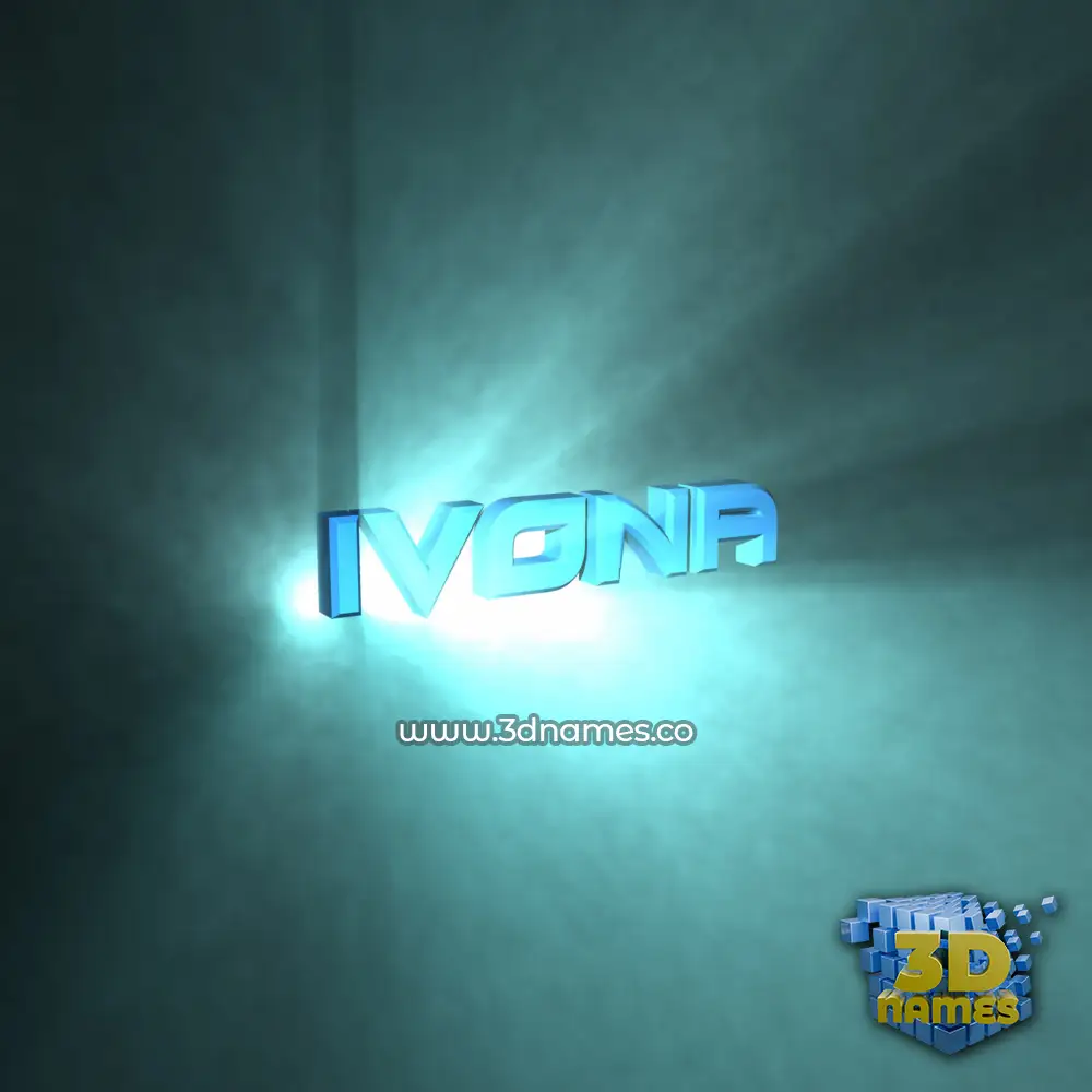 ivona in Light Shine style - 3D name wallpaper
