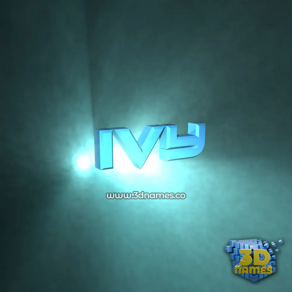 ivy in Light Shine style - 3D name wallpaper