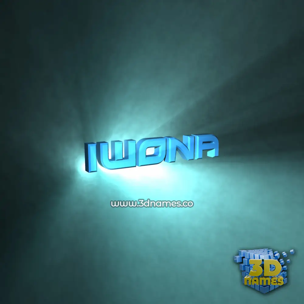 iwona in Light Shine style - 3D name wallpaper
