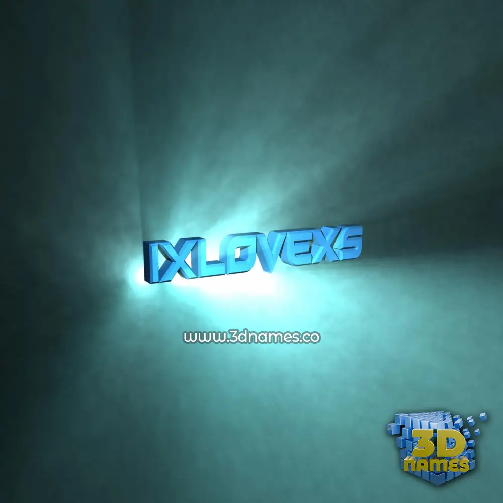ixlovexs in Light Shine style - 3D name wallpaper