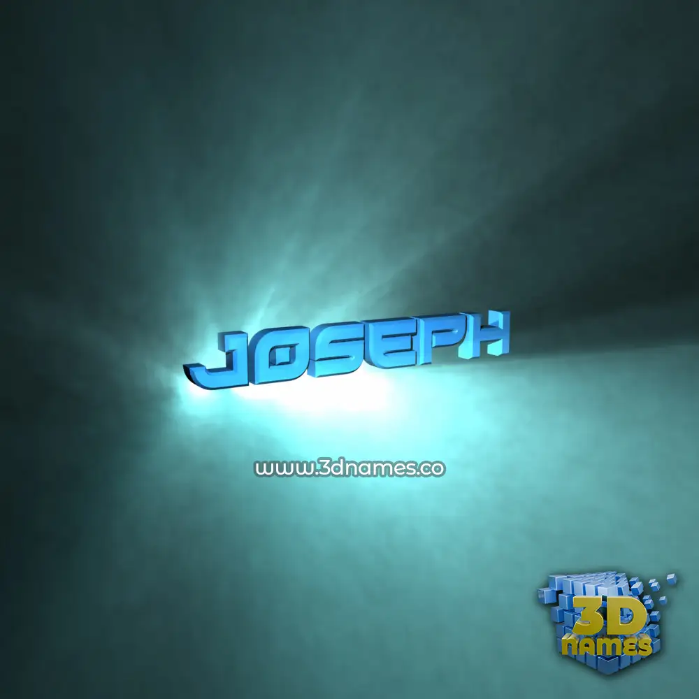 j0seph in Light Shine style - 3D name wallpaper