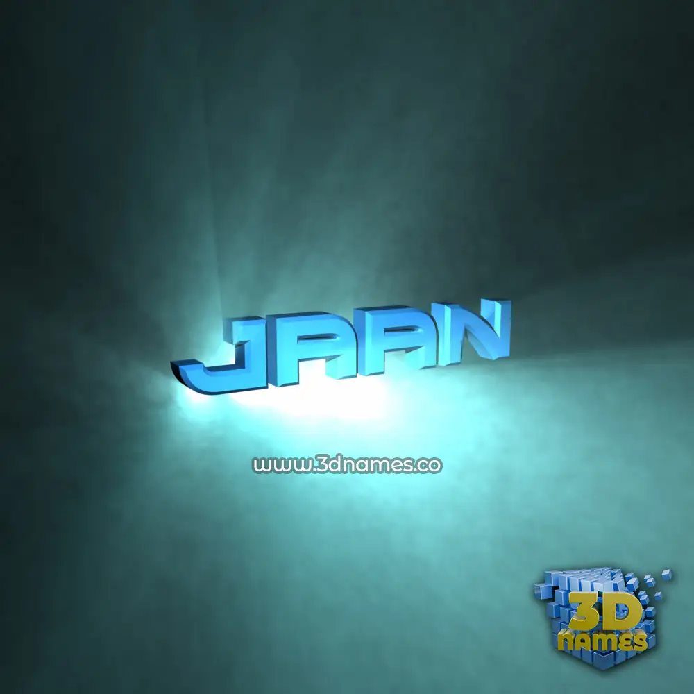 jaan in Light Shine style - 3D name wallpaper