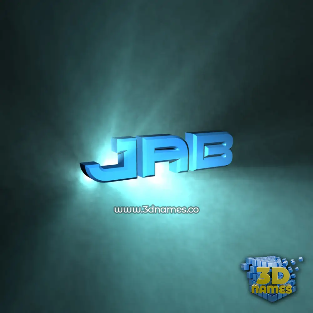 jab in Light Shine style - 3D name wallpaper