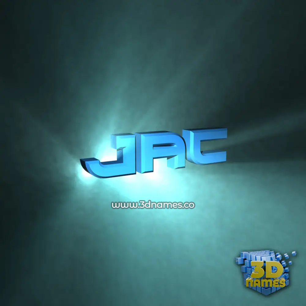 jac in Light Shine style - 3D name wallpaper