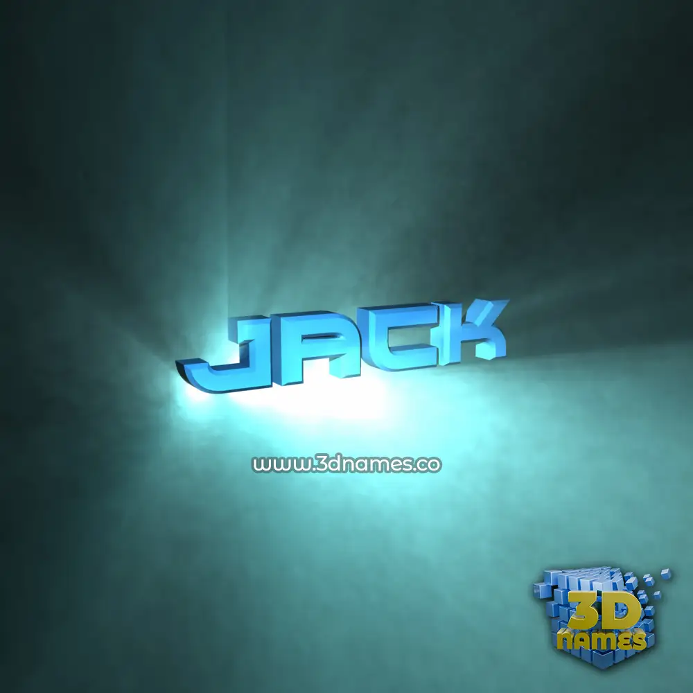 jack in Light Shine style - 3D name wallpaper
