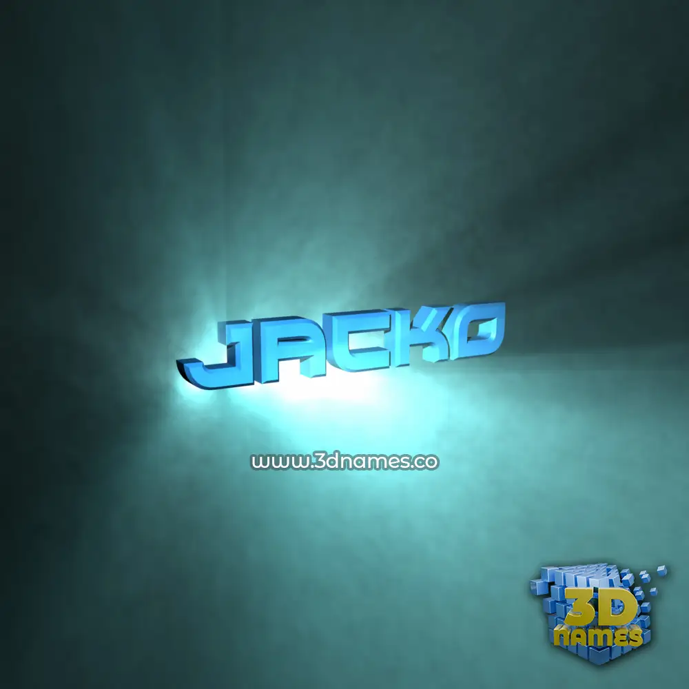 jacko in Light Shine style - 3D name wallpaper