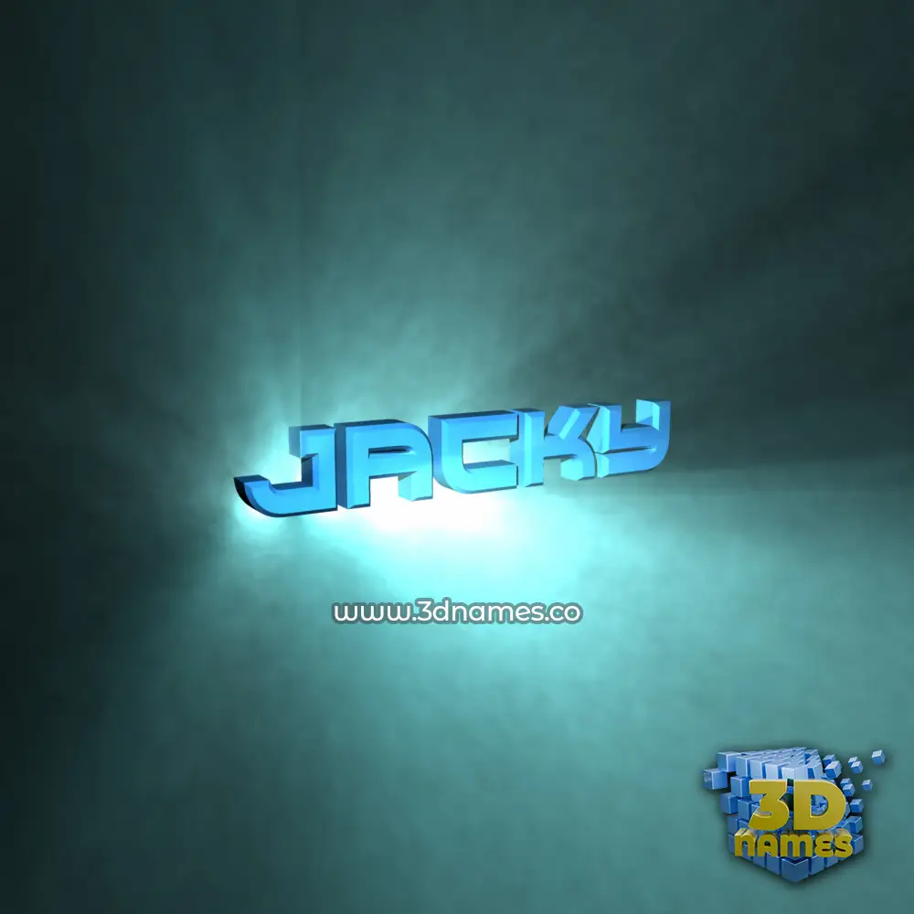 jacky in Light Shine style - 3D name wallpaper
