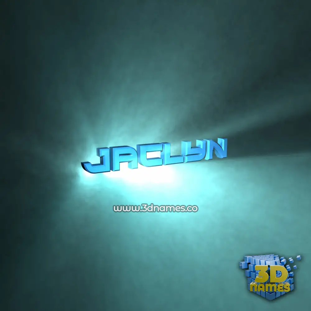 jaclyn in Light Shine style - 3D name wallpaper