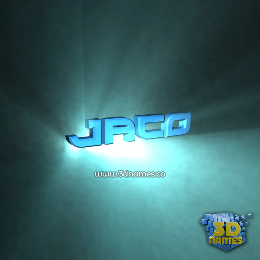 jaco in Light Shine style - 3D name wallpaper